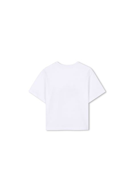 T-Shirt Bianca Con Stampa Curb LANVIN ENFANT | N3019410P